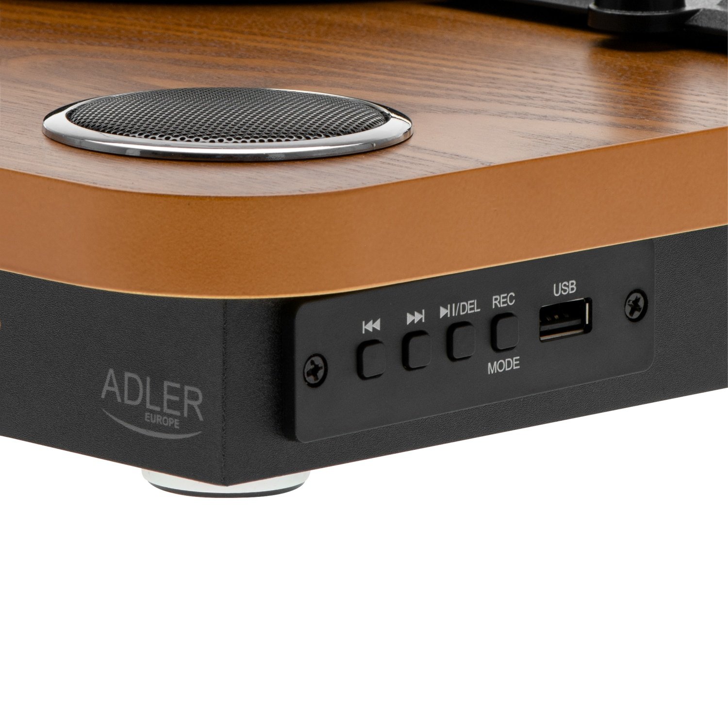 Player vinil Adler AD 1914 Wood Bluetooth/MP3/USB/RCA/recording