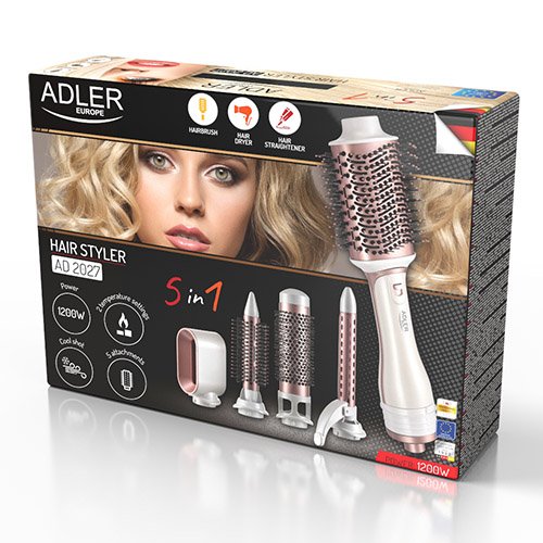 Стайлер для волос Adler AD 2027, 1200 Вт, 5 насадок
