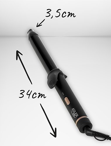 Плойка для волос Adler AD 2115, 120 Вт, 25мм