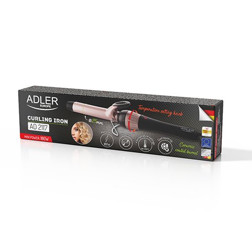 Плойка для волос Adler AD 2117, 180 Вт, 25мм