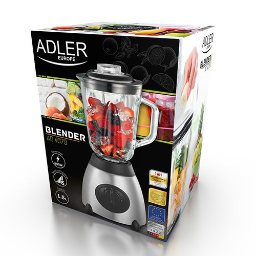 Блендер Adler AD 4070, 600 Вт, 1.5 л, черный
