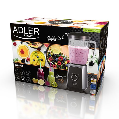 Блендер Adler AD 4076, 1000 Вт, 1.5 л, черный