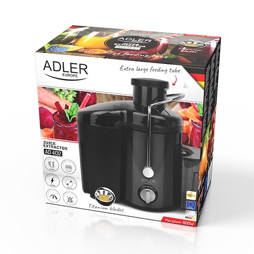 Соковыжималка Adler AD 4132 - 800 Вт, черный