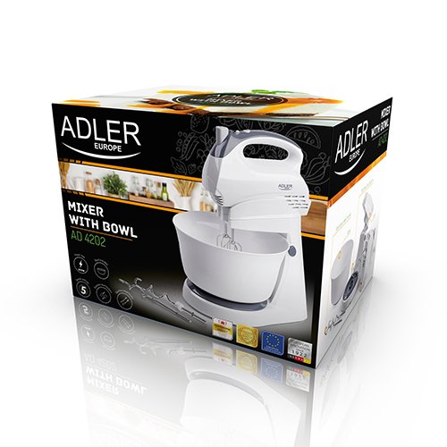 Миксер Adler AD 4202, 300 Вт, белый
