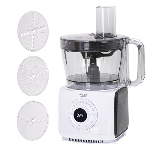 Кухонный комбайн Adler AD 4224 LCD 12 в 1, 2000 W, белый