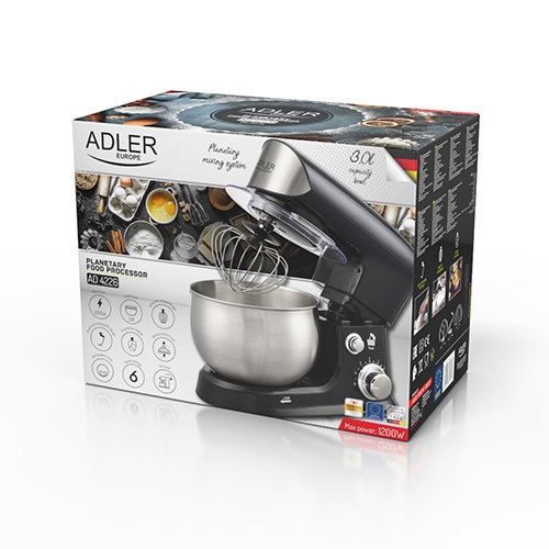 Планетарный кухонный комбайн Adler AD 4226, 1200Вт