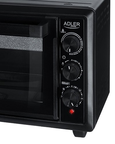 Электрическая печь Adler AD 6023, 1500Вт, 245 градусов, 26л, Таймер, конвекция, черный