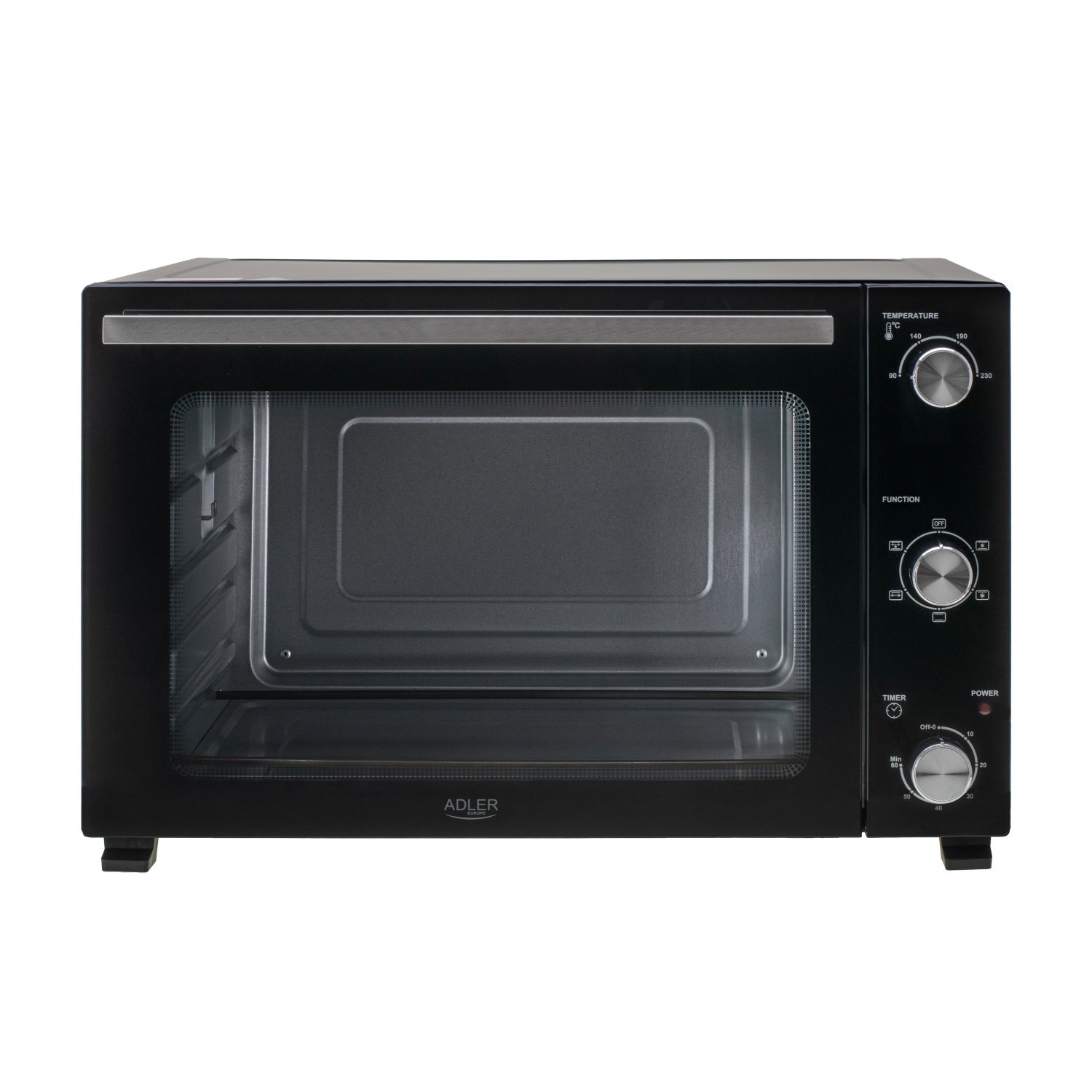 Электрическая печь Adler AD 6028, 230 градусов, 60л, таймер, вертел, черный