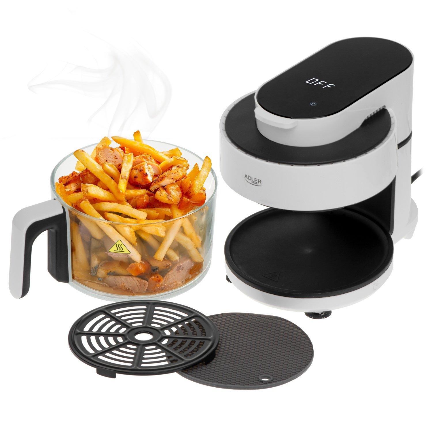 Friteuza cu aer cald Adler AD 6316 3,0 l, 1400W, alb