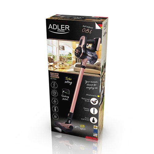 Ручной пылесос Adler AD 7044, 0.8 л, 250 Вт, Turbo