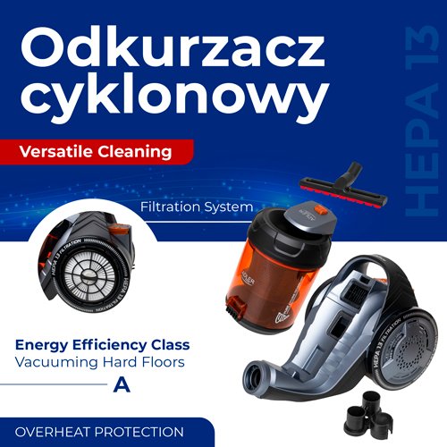 Контейнерный пылесос Adler AD 7065, 1.6л, 700Вт, 80дБ