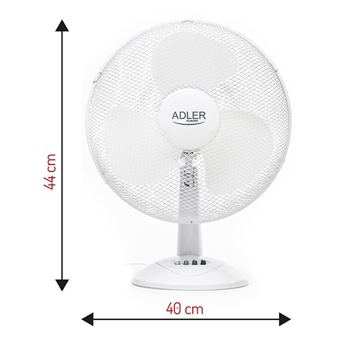 Вентилятор настольный Adler AD 7304, 90 Вт, диаметром 40 см, 3 настройки скорости