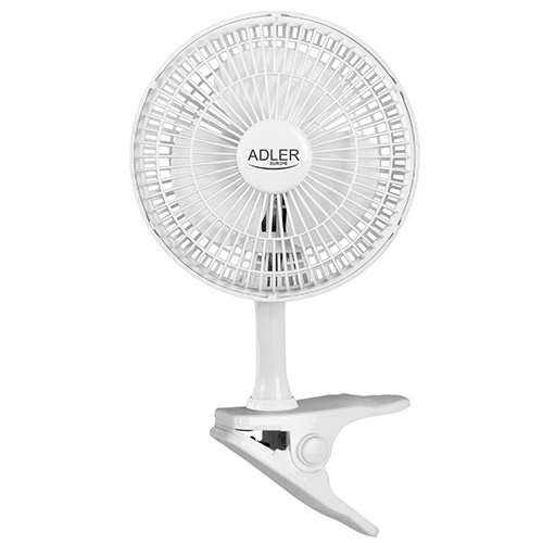 Вентилятор с зажимом и основанием Adler AD 7317, 30 Вт, диаметром 15 см, 2 скорости 