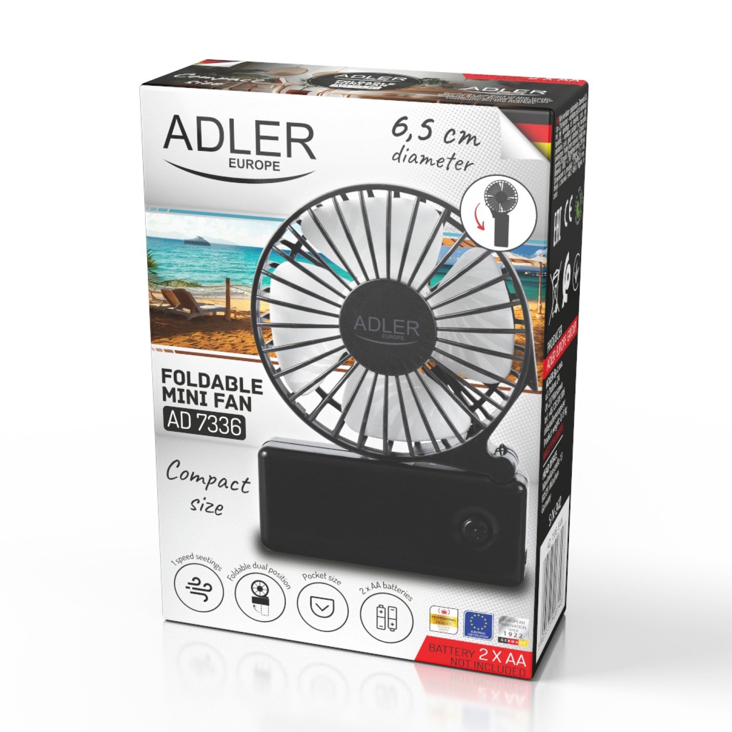 Складной мини-вентилятор Adler AD 7336