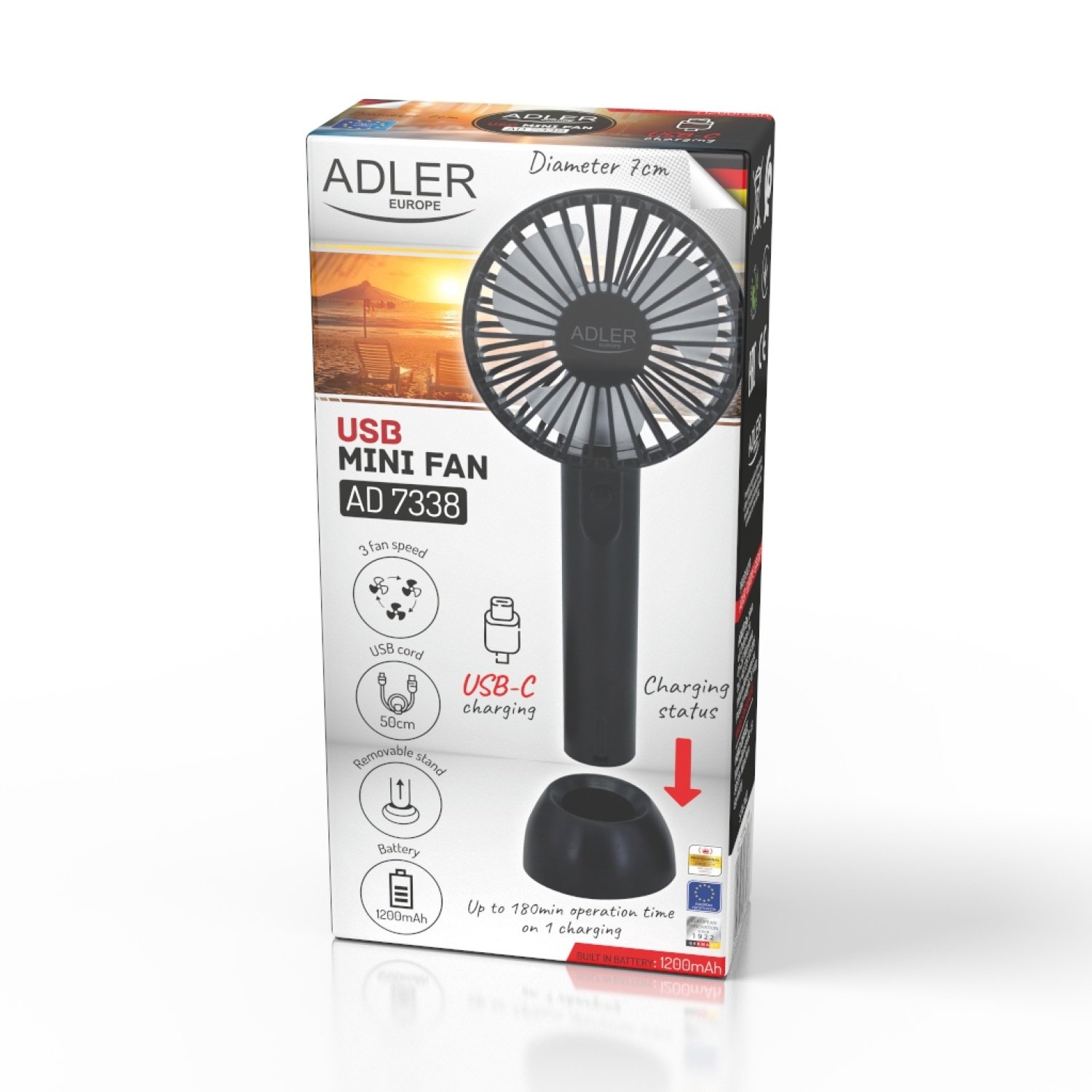 Мини USB-вентилятор Adler AD 7338