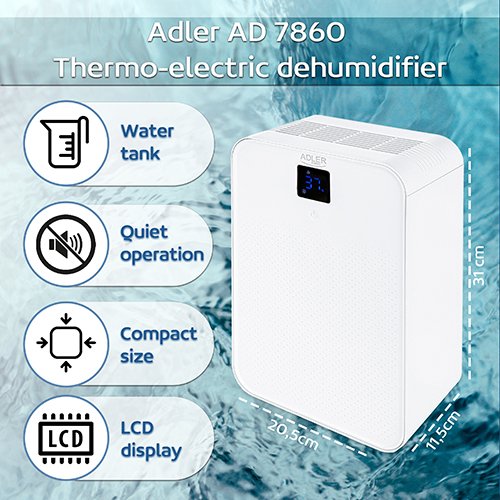 Осушитель воздуха Adler AD 7860 до 30 м²