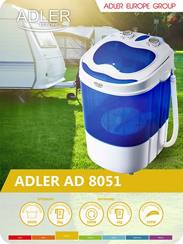 Полуавтоматическая стиральная машина Adler AD 8051