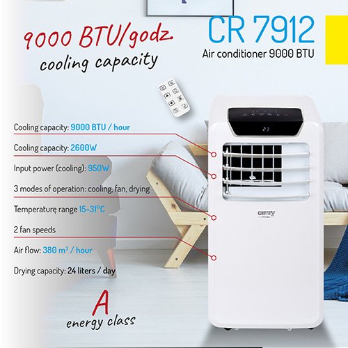 Портативный кондиционер Camry CR 7912, 9000 BTU