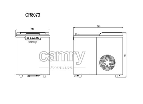 Ледогенератор Camry CR 8073, 12кг/24ч, 2,2 л, черный