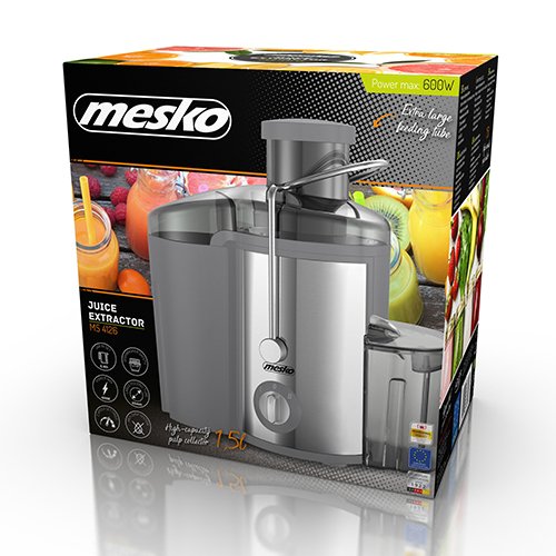 Соковыжималка Mesko MS 4126g - 600 Вт, нержавеющая сталь