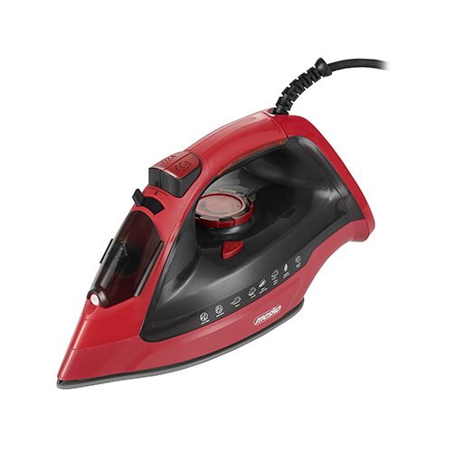 Утюг с паром Mesko MS 5031, керамическая подошва, 3000W, красный