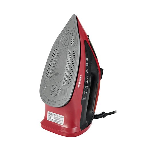 Утюг с паром Mesko MS 5031, керамическая подошва, 3000W, красный