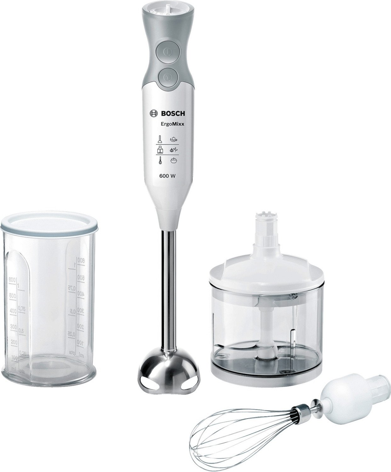 Blender de mână Bosch MSM66150 ErgoMixx 600 W Alb, Window grey