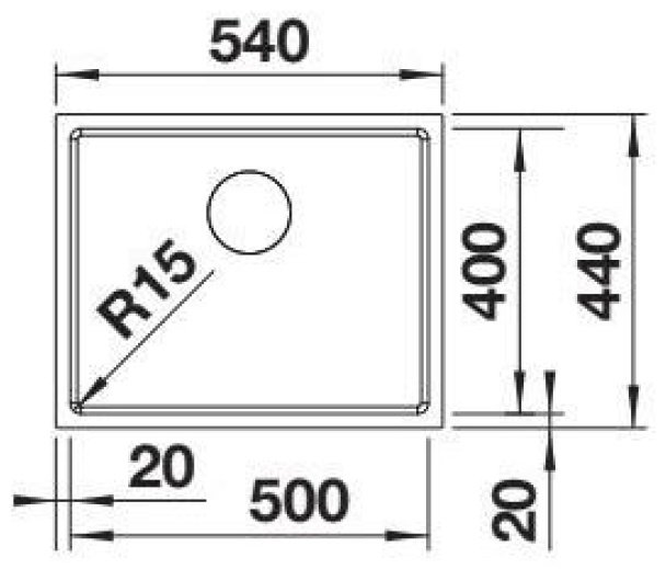 Кухонная мойка Blanco Quato 500-U 528230 54х44 cм