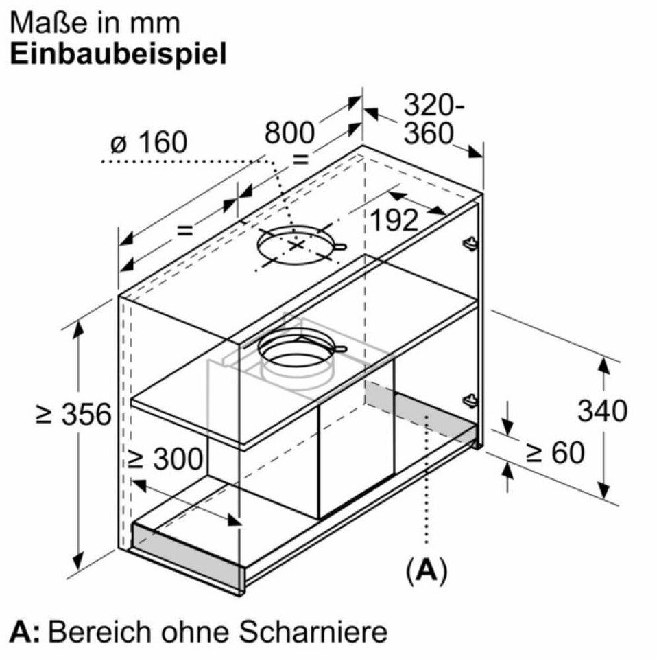 Hotă încorporabilă Bosch DBB85CC60, 582 m³/h, 80 cm, negru